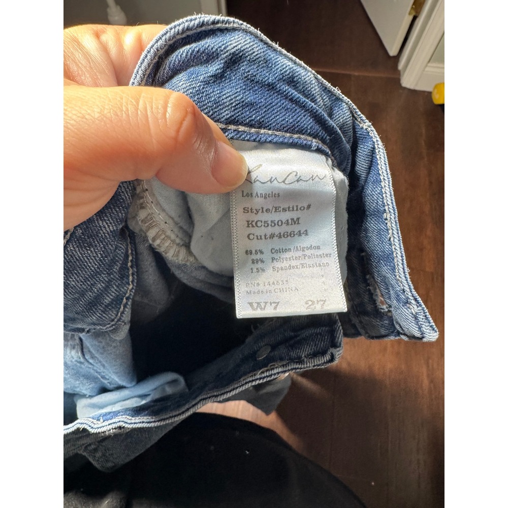 KanCan Cargo Wide Leg Flare Jeans Size 27 Light Wash Excellent KC5504M Utility - Picture 7 of 8